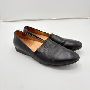 Dansko Loafers Flats Shoes Larisa Black Leather Milled Nappa Slip On Size 39 8.5